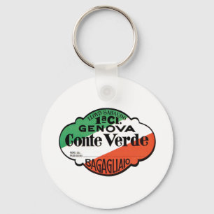 Gepäcklabel Conte Verde 1. Klasse Schlüsselanhänger