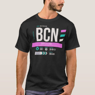 Gepäckmarke am Flughafen Barcelona BCN T-Shirt