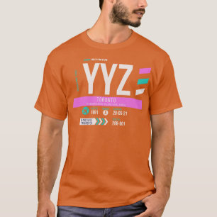 Gepäckmarke D des Toronto YYZ Airport Code T-Shirt