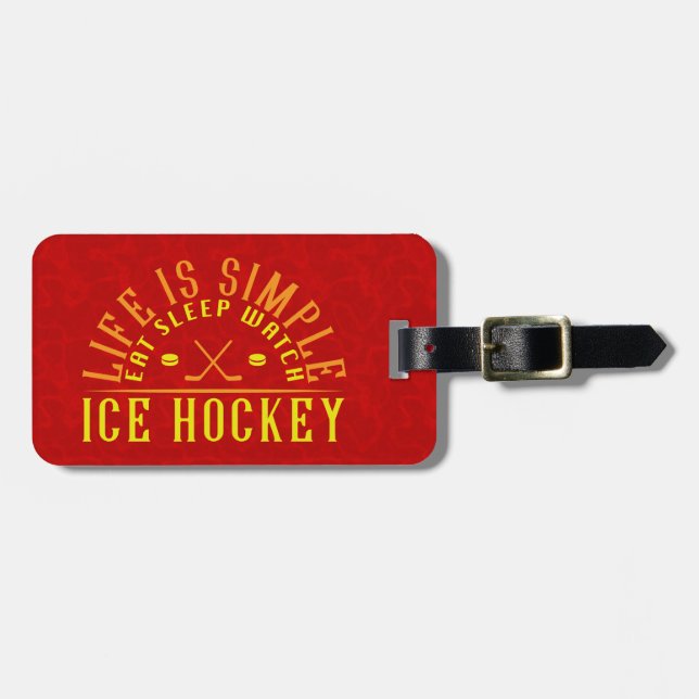 Gepäckmarke für den Eishockey-Ventilator Gepäckanhänger (Vorderseite horizontal)