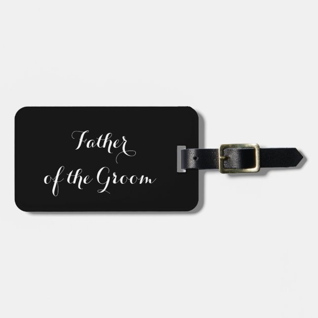 Gepäckmarke für Vater des Grooms Gepäckanhänger (Vorderseite horizontal)