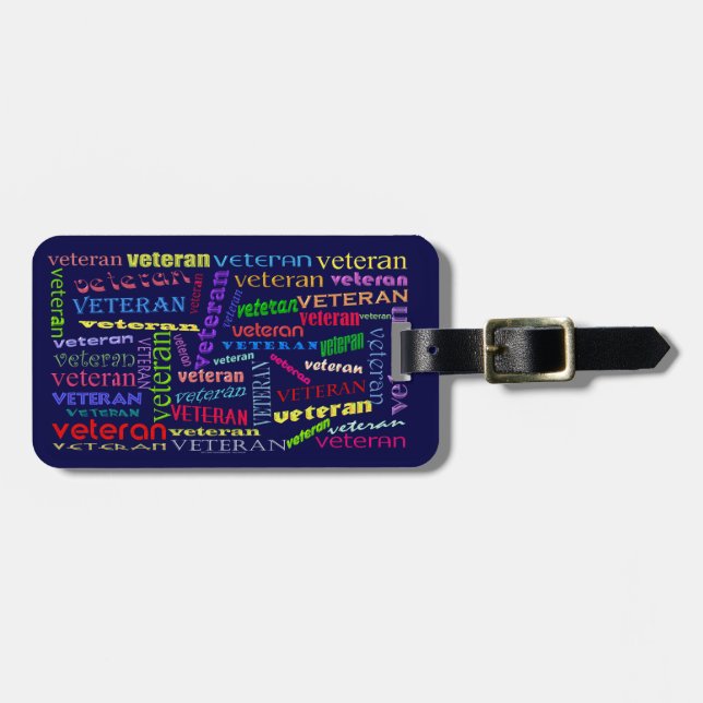 Gepäckmarke für Veteran (Ihre Kontaktinformationen Gepäckanhänger (Vorderseite horizontal)