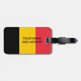 Gepäckmarke mit der Flagge Belgiens Gepäckanhänger