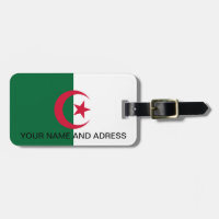 Gepäckmarke mit Flagge Algeriens