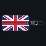 Gepäckmarke mit Flagge des Vereinigten Königreichs Gepäckanhänger<br><div class="desc">Reisen Sie mit einer Touch britischen Stolzes mit unserem exklusiven Gepäckanhänger mit der Flagge des Vereinigten Königreichs! Dieses Gepäckanhänger ist mit viel Liebe zum Detail gestaltet und ist mehr als nur ein praktisches Accessoire; es ist eine Feier des reichen britischen Kulturerbes und des kulturellen Stolzes. Das lebhafte Design zeigt den...</div>