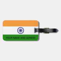 Gepäckmarke mit Flagge Indiens