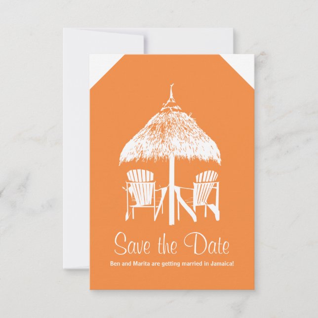 Gepäckmarke nach Jamaika Save The Date (Vorderseite)