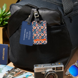 Gepäckmarke personalisiert Nature in Florals Gepäckanhänger