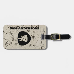 Gepäckmarke Rock and Roll Guitar Sound Wave Gepäckanhänger