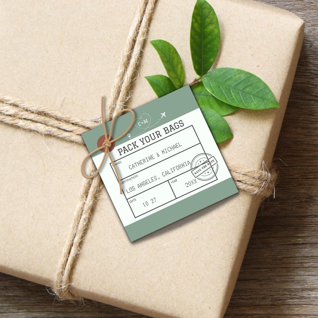 Gepäckmarke Save the Date Geschenkanhänger (Von Creator hochgeladen)