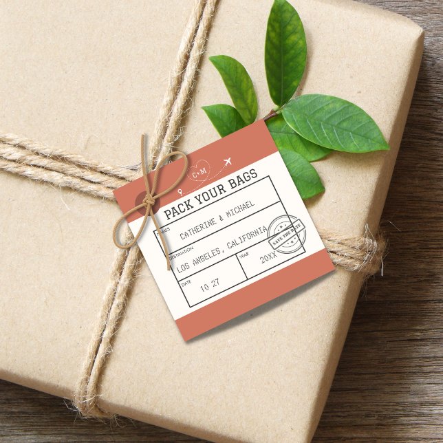 Gepäckmarke Save the Date Geschenkanhänger (Von Creator hochgeladen)