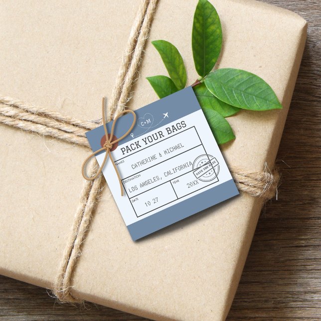 Gepäckmarke Save the Date Geschenkanhänger (Von Creator hochgeladen)