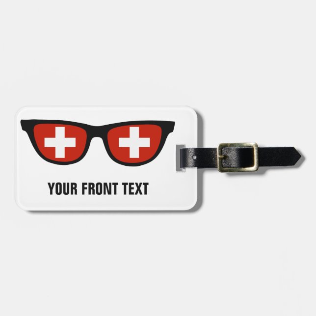 Gepäckmarke von Swiss Shades Gepäckanhänger (Vorderseite horizontal)