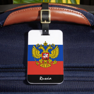 Gepäckmarken, russische Flagge Gepäckanhänger