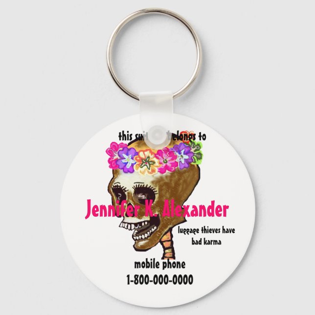 Gepäcksack für den Schädel I.D. Schlüsselanhänger (Vorderseite)