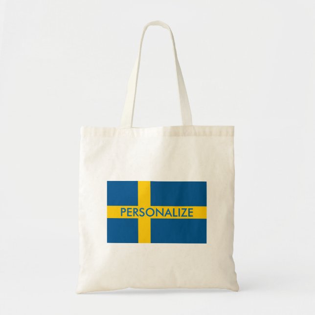 Gepäcksack-Gastgeschenk der schwedischen Flagge Tragetasche (Vorne)