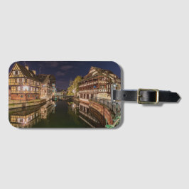 Gepäckstück Tag Frankreich Foto Nacht Straßburg Gepäckanhänger