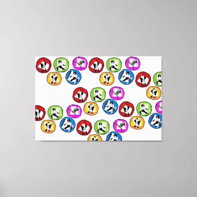 gepackte Canvas Karate Martial Arts schwarzer Gürt Leinwanddruck (Vorderseite)