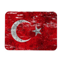 Gepackte und abgenutzte türkische Flagge