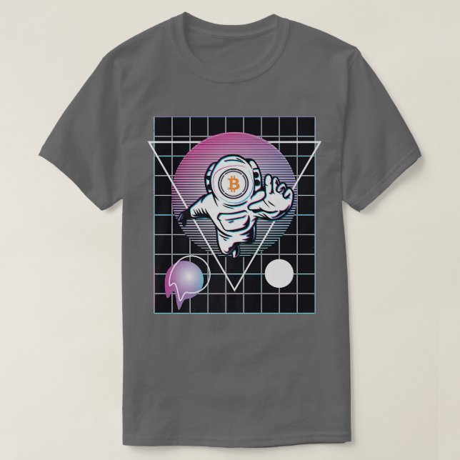 Gepackter Bitcoin Astronaut Premium T - Shirt (Design vorne)