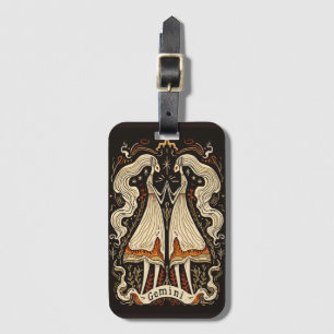 Gepäckträger Tag Gemini Celestie Zodiac Art Gepäckanhänger