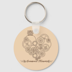 Gepanzerter Herzen Steampunk Schlüsselanhänger