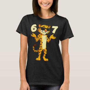 Gepard 67 Meme Lustig Kinder Jugendliche Gen Alpha T-Shirt