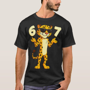 Gepard 67 Meme Lustig Kinder Jugendliche Gen Alpha T-Shirt