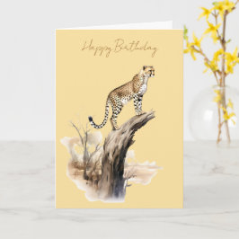 Gepard auf einem Baum Geburtstagskarte #1 Karte