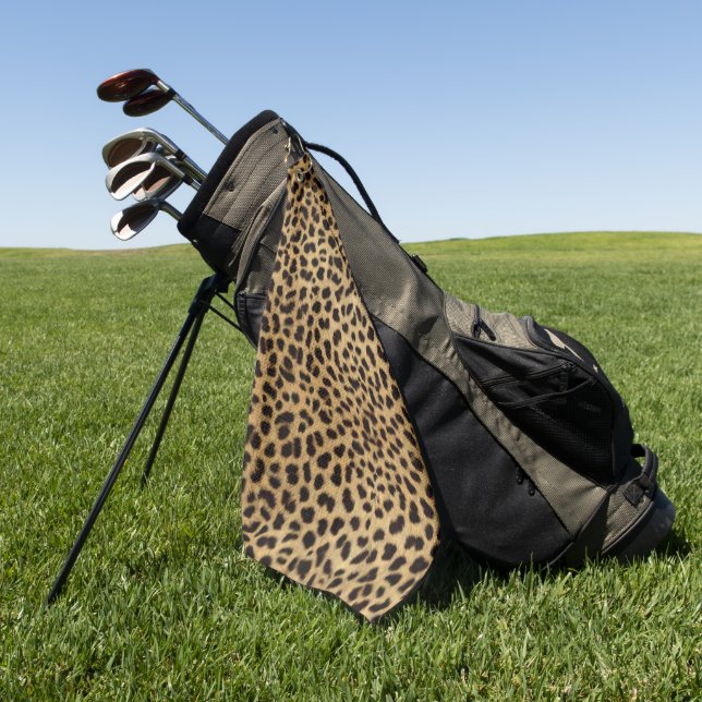Gepard-Druck Golfhandtuch (Gras)