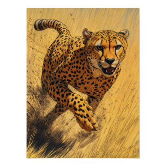 Gepard in Sprint Poster