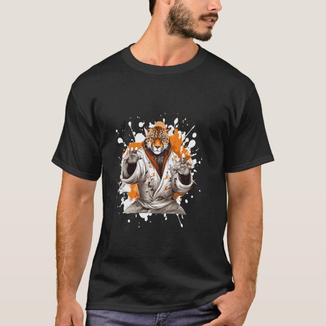 Gepard Karate Tierkämpfer Judo T-Shirt (Vorderseite)
