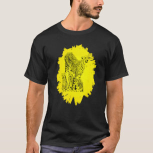 Gepard-Motiv Raubtier Katze Tier Afrika Farbige T-Shirt
