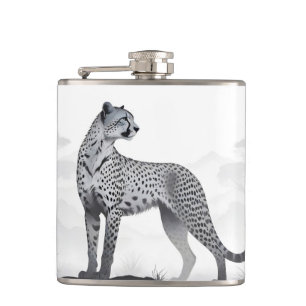 Gepard-Natur-Dschungel Flachmann