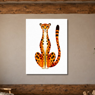 Gepard-Porträt mit Flecken Poster