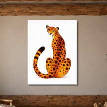 Gepard-Porträt Rückansicht
