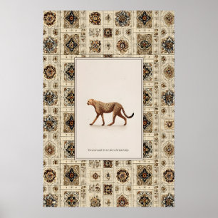 Gepard Poster Druck  Neutrale Tierwelt Wandkunst