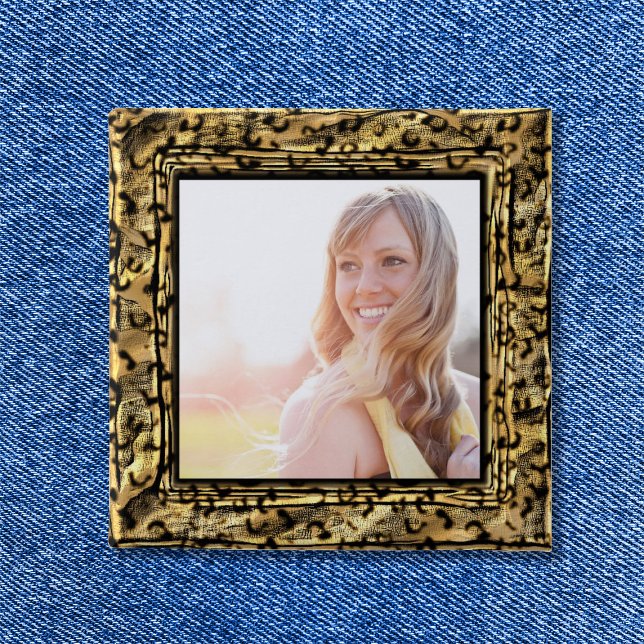 Gepard-Rahmen-Foto Button (Cheetah Border Photo Button)