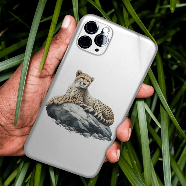 Gepard ruht auf einem Felsen Case-Mate iPhone Hülle (Von Creator hochgeladen)