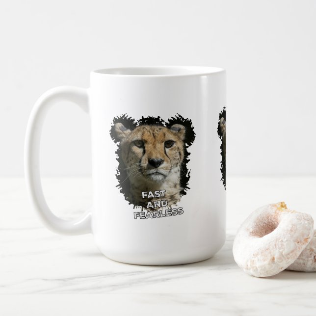 Gepard schnell und furchtlos kaffeetasse (Mit Donut)