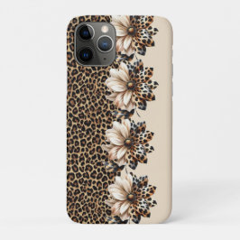 Gepard-Tierdruck & Blumen Chic Case-Mate iPhone Hülle