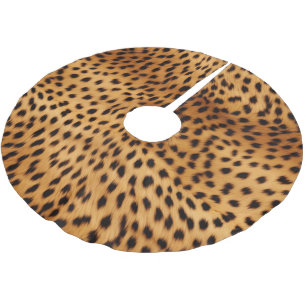 Gepard Tierfell Polyester Weihnachtsbaumdecke