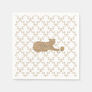Gepard und Bambus Serviette