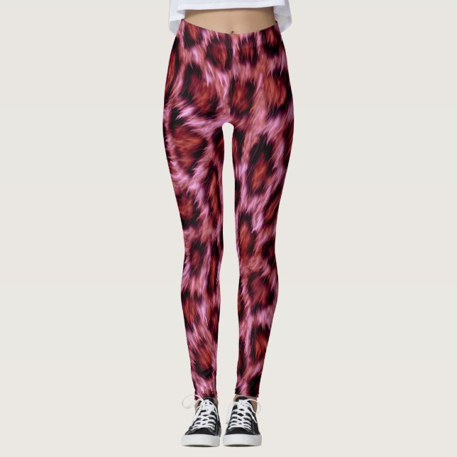 Gepard-Vibes Leggings (Vorderseite)