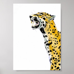 Gepard Vintage-Tierposter Poster