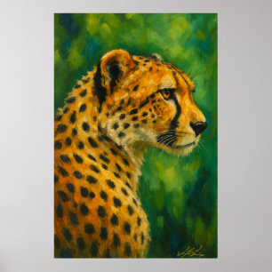 Gepard-Wanddekoration für Naturfreunde Poster