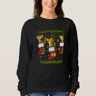 Gepard-Weihnachts-Socken X-Mas-Lichter-Pyjama-Matc Sweatshirt