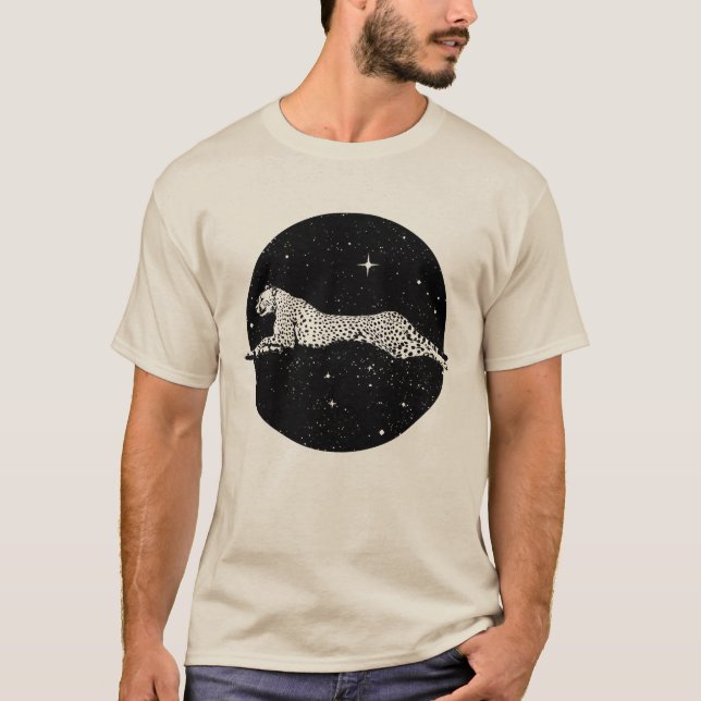 Geparde in der Nacht T-Shirt (Vorderseite)