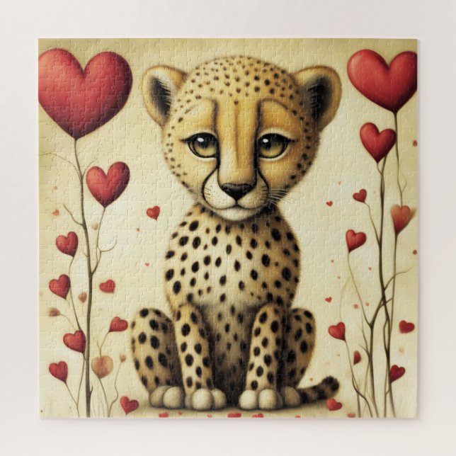 Geparde Liebe 2 Puzzle (Vertikal)