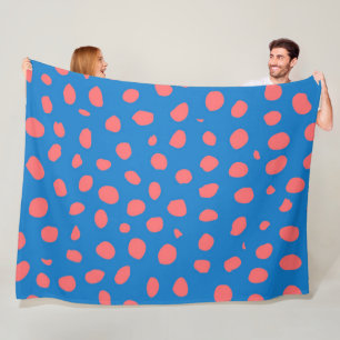Geparden Coral Blue Fleecedecke